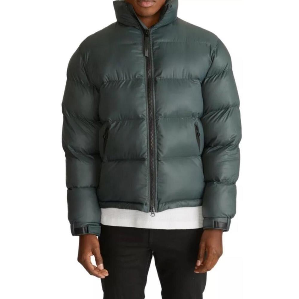 Hudson $358 Mens Quilted Puffer Jacket  XL Green